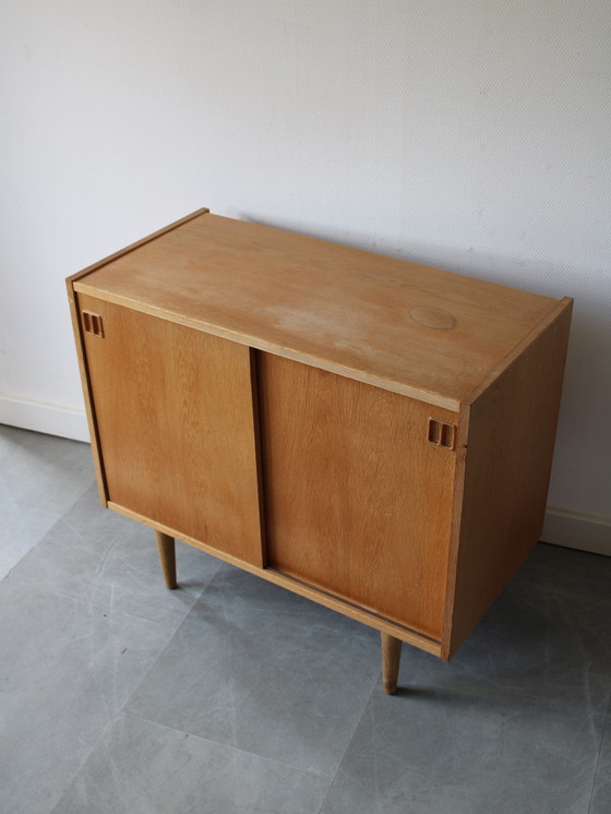 Image 1 of Vintage Danish sliding door wardrobe in teak