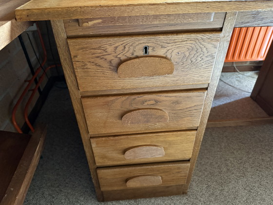 Image 1 of Scrivania da banchiere in quercia