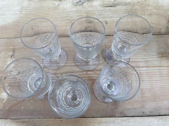 Image 1 of 6x 19. Jahrhundert Weingläser Hand-Cut Französisch