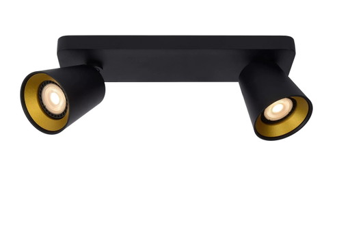 Lucide TURNON plafondspot - LED dim to warm - Zwart