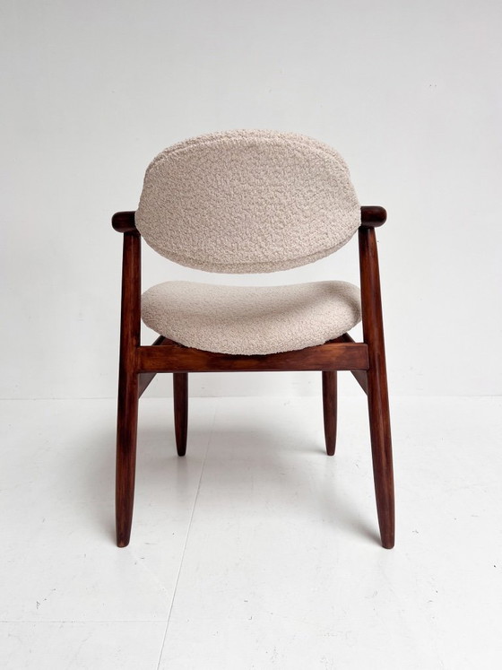 Image 1 of Newly upholstered cowhorn chair, 1970s