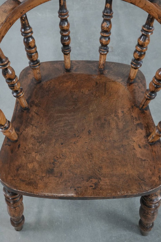 Image 1 of Sedia da capitano/sedia laterale/sedia da scrivania antica inglese dei primi del XIX secolo.