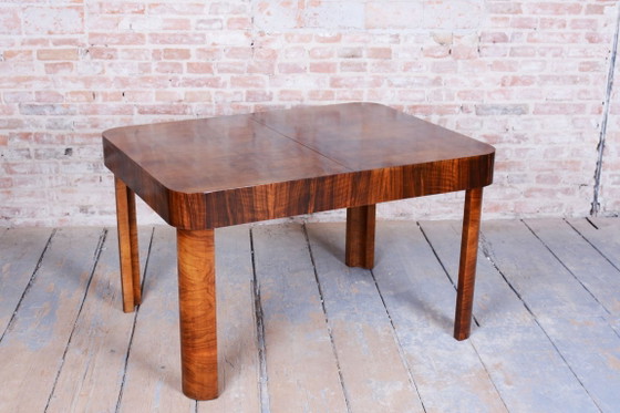 Restored Art Deco Extendable Table, Walnut, Revived Polish, Czech, 1930s – Dining tables, Wood (photo 11 of 17)