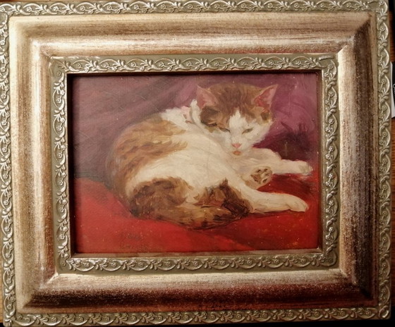 "Retrato de gato" de Isaac Israel, óleo sobre cartón. – Pinturas y dibujos, Other (photo 6 of 8)