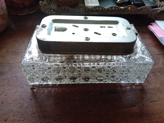 Plafonnier vintage – Verre, Métal (photo 3 of 7)