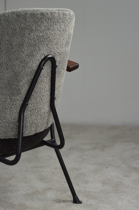 Image 1 of Set of 2 Reupholstered Armchairs by Gijs Van Der Sluis