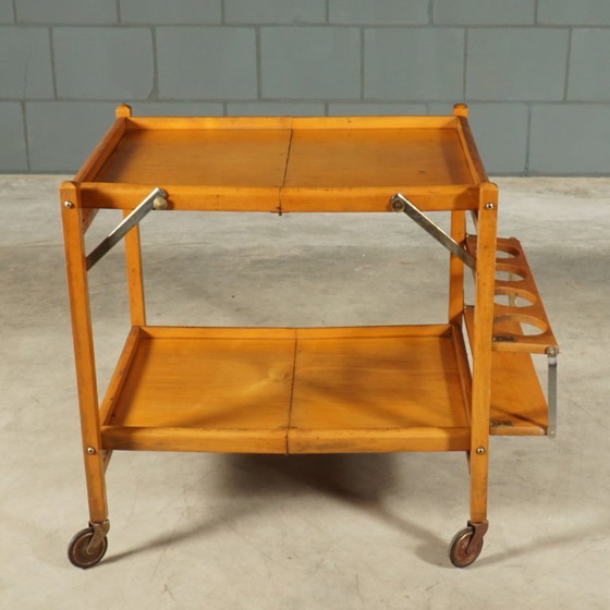 Vintage trolley – serving trolley – bar trolley – 1960s – Bar carts, Brass, Wood (photo 8 of 15)