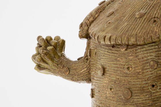 Image 1 of Scultura di rinoceronte di Valérie Courtet in gres smaltato, circa 2010