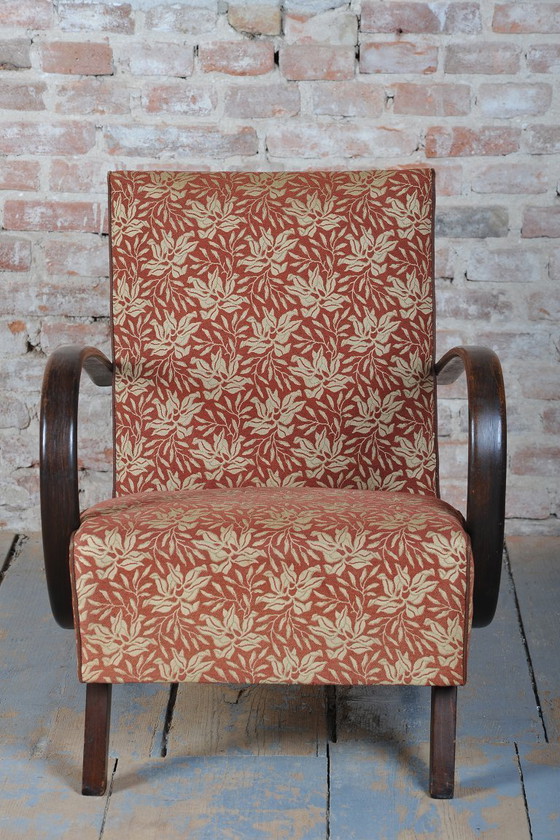 Originele art-deco fauteuil, van J. Halabala voor UP Zavody, beukenhout, Tsjechië, jaren 1930. – UP Závody (photo 5 of 12)