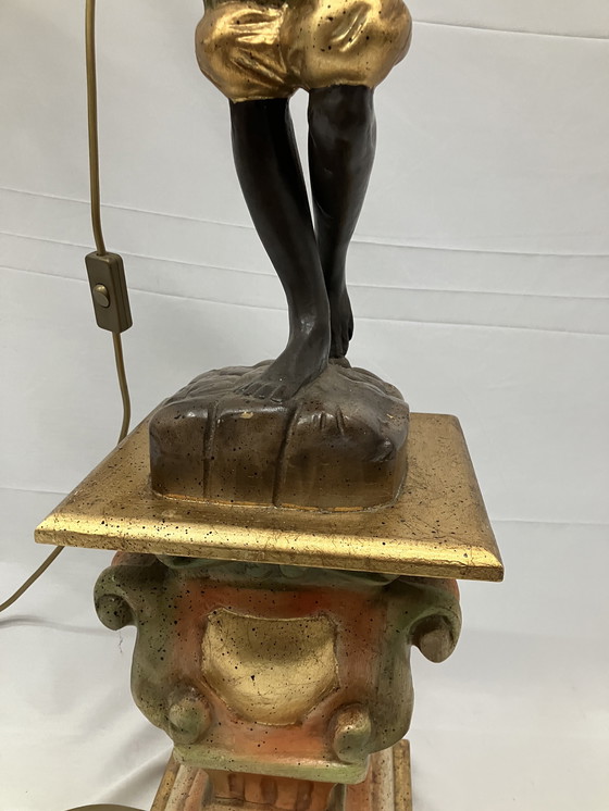 Image 1 of Beautiful Venetian Blackamoor Torchère Floor Lamp