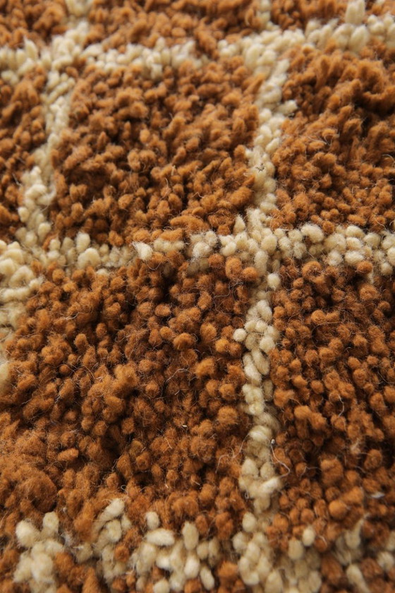 Image 1 of Alfombra marroquí personalizada con diseño de cuadrícula - Alfombra de pelo alto de 300x200 cm - Alfombra Beni ourain