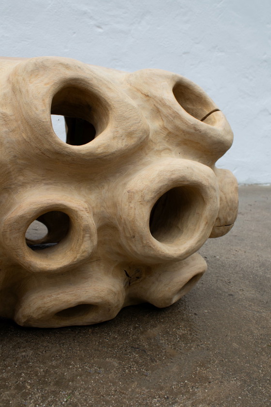 Image 1 of Sculptural Oak Bench