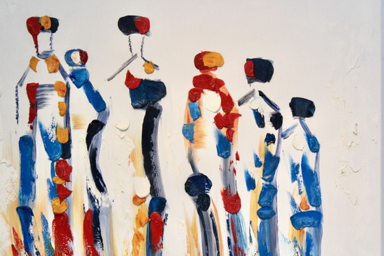 Together set of Paintings hand-signed, Oil on Canvas by Calaro, Paintings & Drawings, Black (photo 4 of 10)