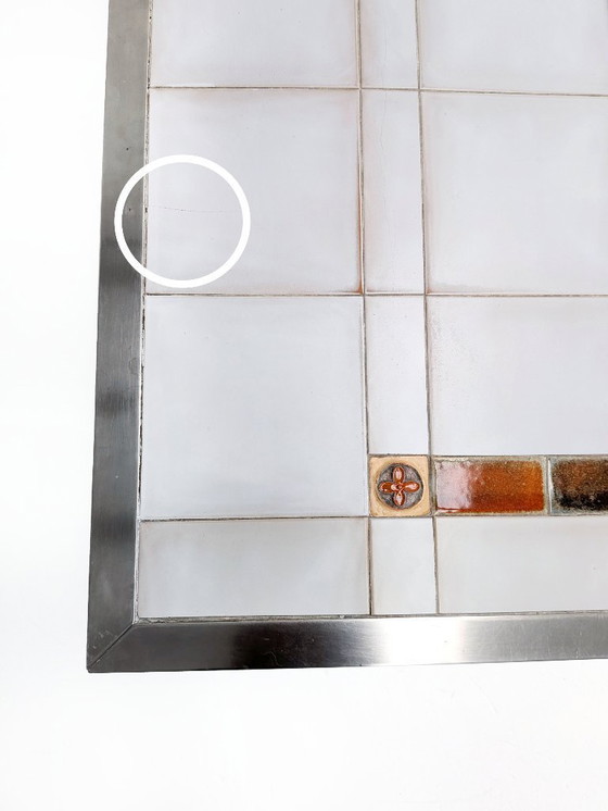 Image 1 of Tavolino da caffè in piastrelle di ceramica di Jean Gregorieff per Roche Bobois, anni '70
