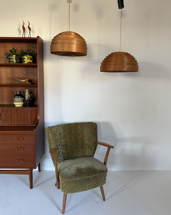 Image 1 of 2x lampade a sospensione vintage a stecche, Hans Agne Jakobsson '60