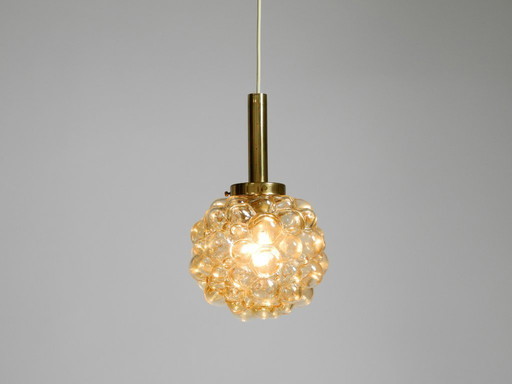 Beautiful original glass bubble pendant lamp from the 1960s | Manufactured by Limburg | Designed by Helena Tynell