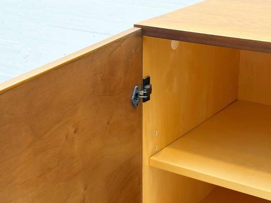 Image 1 of Dressoir uit het midden van de 20e eeuw met veel opbergruimte, gemaakt van beukenhout, jaren 60.