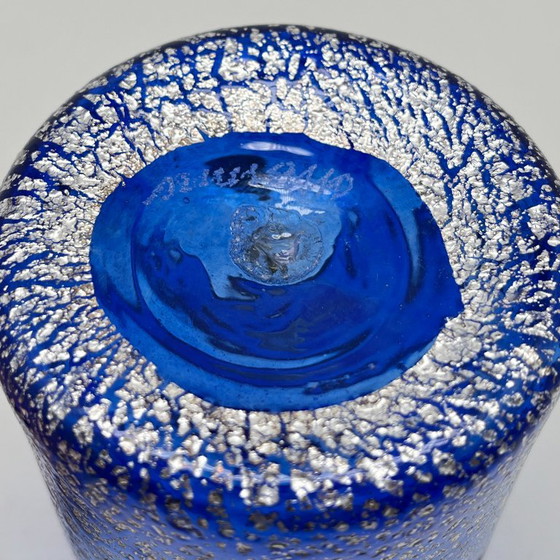 Murano Art Glass Tumbler / Vase – Silver Leaf & Murrines – Hand-blown – Glass & Decanter (photo 9 of 20)
