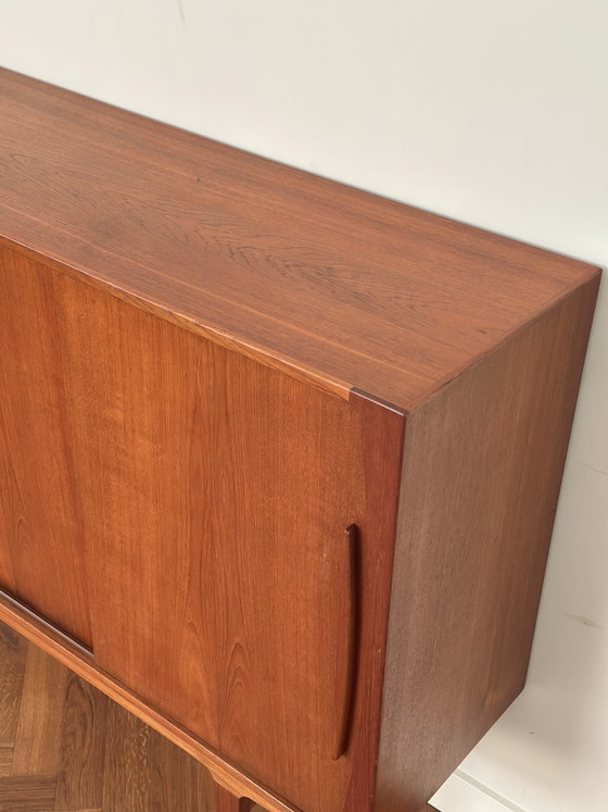 Vintage highboard Danish buffet cabinet teak wood 1950s/60s/70s – Sideboard cabinet (photo 5 of 15)