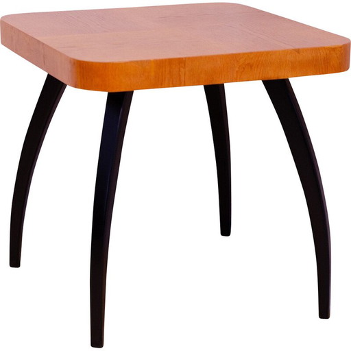 Mesa de centro vintage Spider H 259 en madera de haya de Jindřich Halabala, 1930