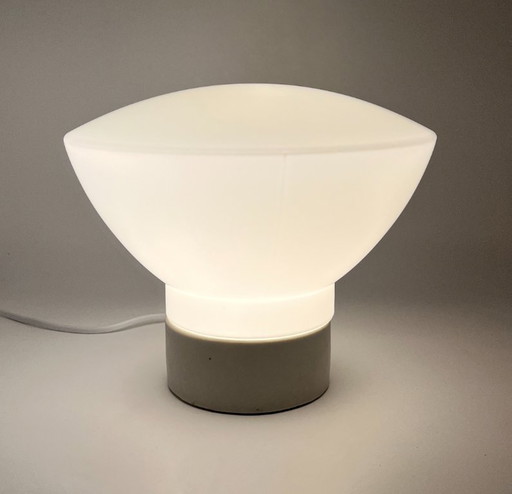 Lampada da parete/soffitto minimalista vintage in porcellana e vetro opalino – Design scandinavo Bauhaus