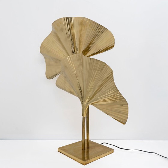 Lampada da tavolo italiana in ottone “Ginkgo” – Illuminazione stile Barbi – Lampade da tavolo (photo 2 of 9)