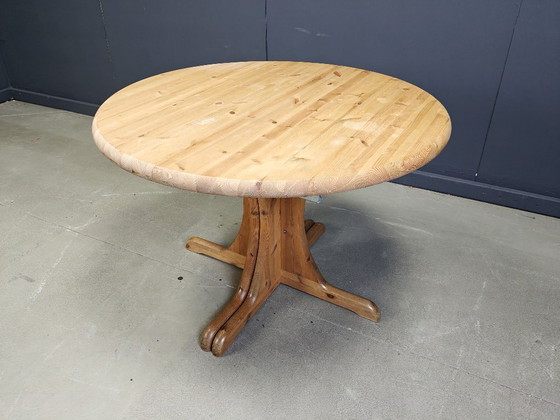 Image 1 of Rainer Daumiller style XL extendable pine wood  Dining Table, 1970s