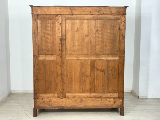 Art Nouveau wardrobe | linen cupboard | oak, circa 1920, with mirror | German design – Wood (photo 12 of 12)