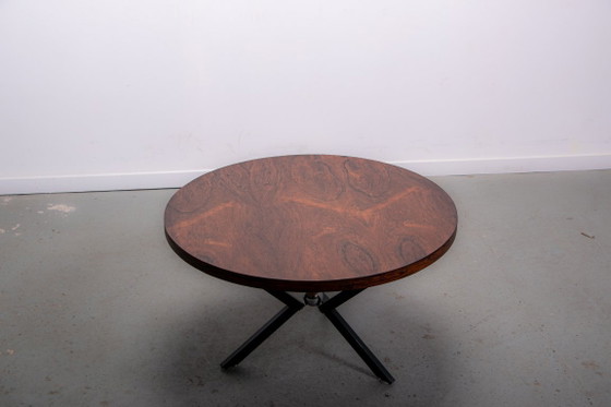 Image 1 of Runder Pallisander-Couchtisch, ca. 1950