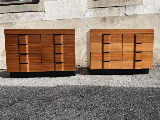 Ein Paar italienische Kommoden aus den 1970er Jahren