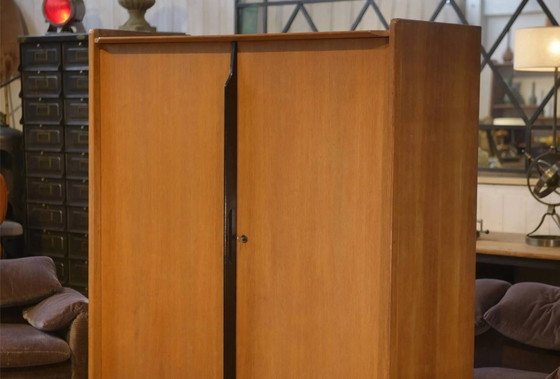 Oak wardrobe by Roger Landault 1960s – Mid Century Modern (photo 3 of 9)