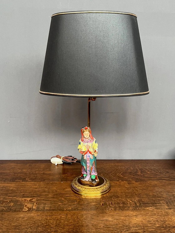 Lampe de table. Porcelaine, peinte à la main. – Bronze (photo 6 of 6)