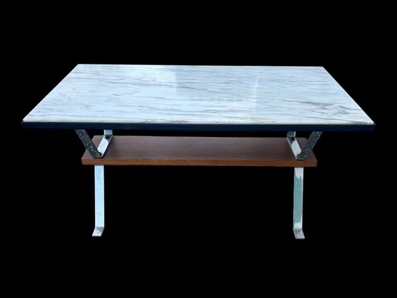 Image 1 of marble-topped coffee table 1970