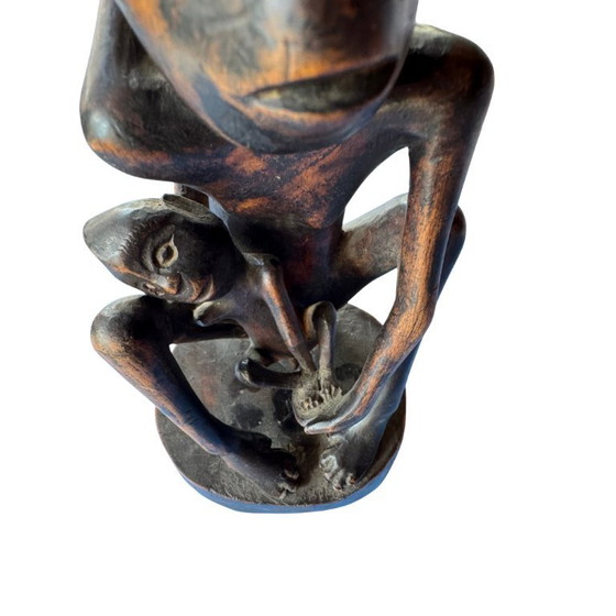 Image 1 of Scultura tribale - Madre e figlio - Stile Sepik - Papua Nuova Guinea - 1940-1960 ca.