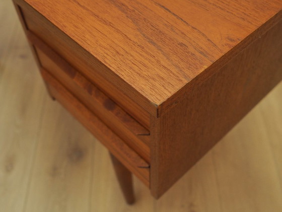 Image 1 of Teakholz-Schreibtisch, dänisches Design, 1970er Jahre, hergestellt in Dänemark