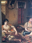 Monumentale huile sur toile d’après Eugène Delacroix – Femmes d’Alger dans leur appartement