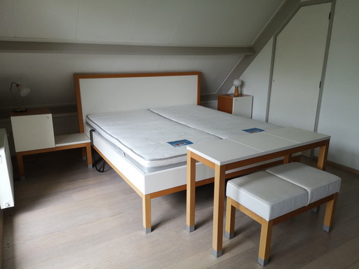 Tweepersoonsbed  Jan des Bouvrie + auping verstelbare bedbodems + ergosleep matrassen 
