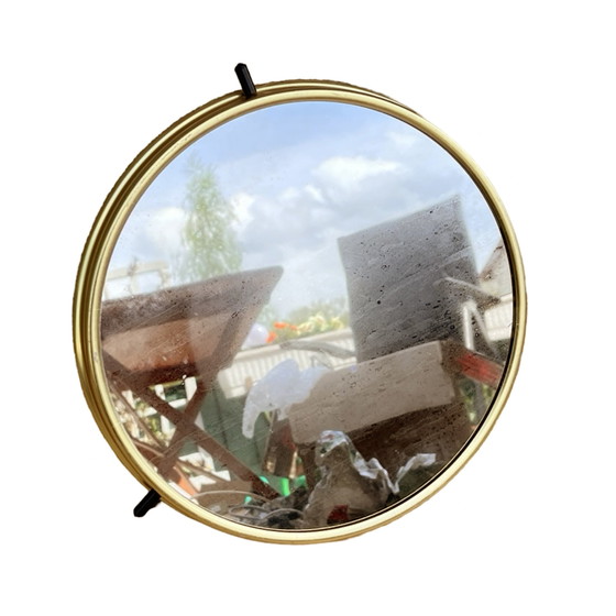 Image 1 of Draaibaar dienblad met spiegel in Hollywood Regency stijl, Duitsland, jaren 1960