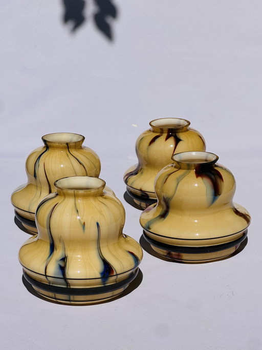 Art Deco lampenkapjes opaline vintage 
