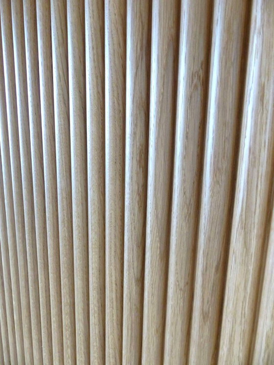 Image 1 of Moderne Bar aus massiver Eiche und doppelter Terrazzo-Arbeitsplatte – Einzigartiges Stück