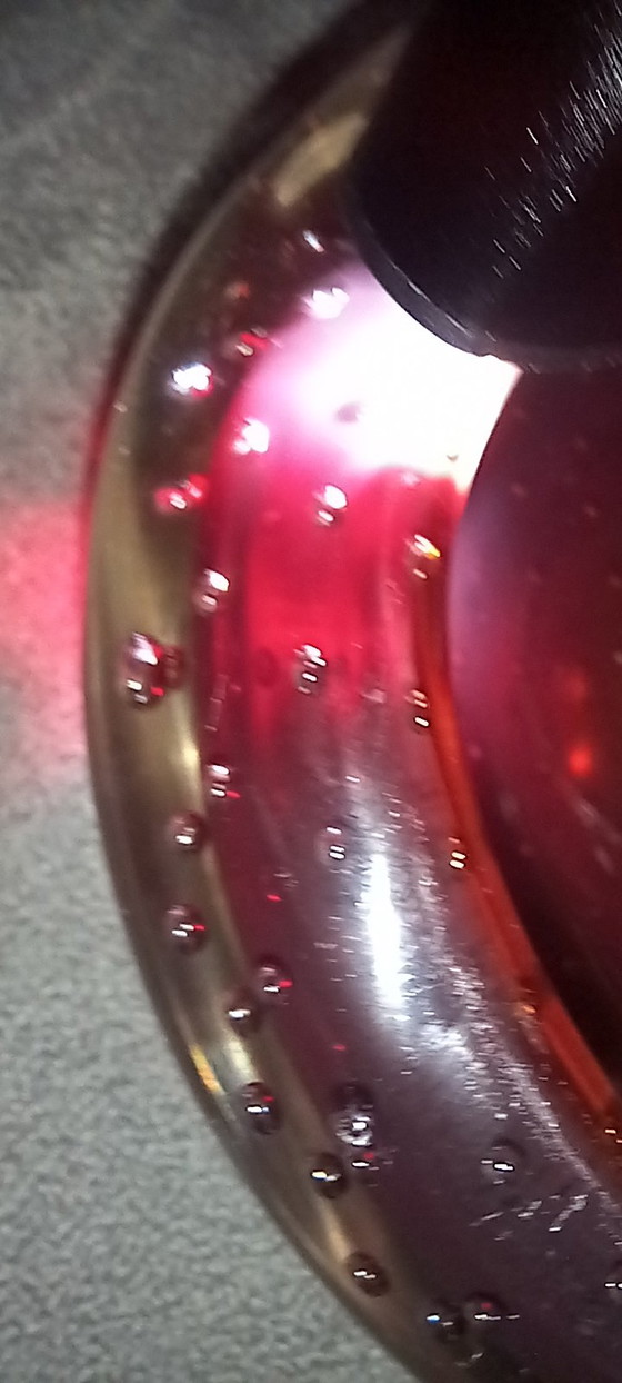 Image 1 of Rare and exceptional modernist ashtray / trinket tray in heavy Bohemian crystal, in uranium glass, model K169.