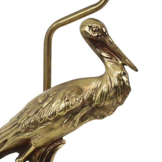 Vintage Gouden Ooievaar Lamp Hollywood Regency 40cm – Tafellampen, Plastic, Brass (photo 8 of 11)