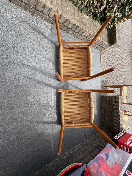 Image 1 of Juego de comedor danés de época - Atribuido a Niels Otto Møller - Seis sillas y una mesa