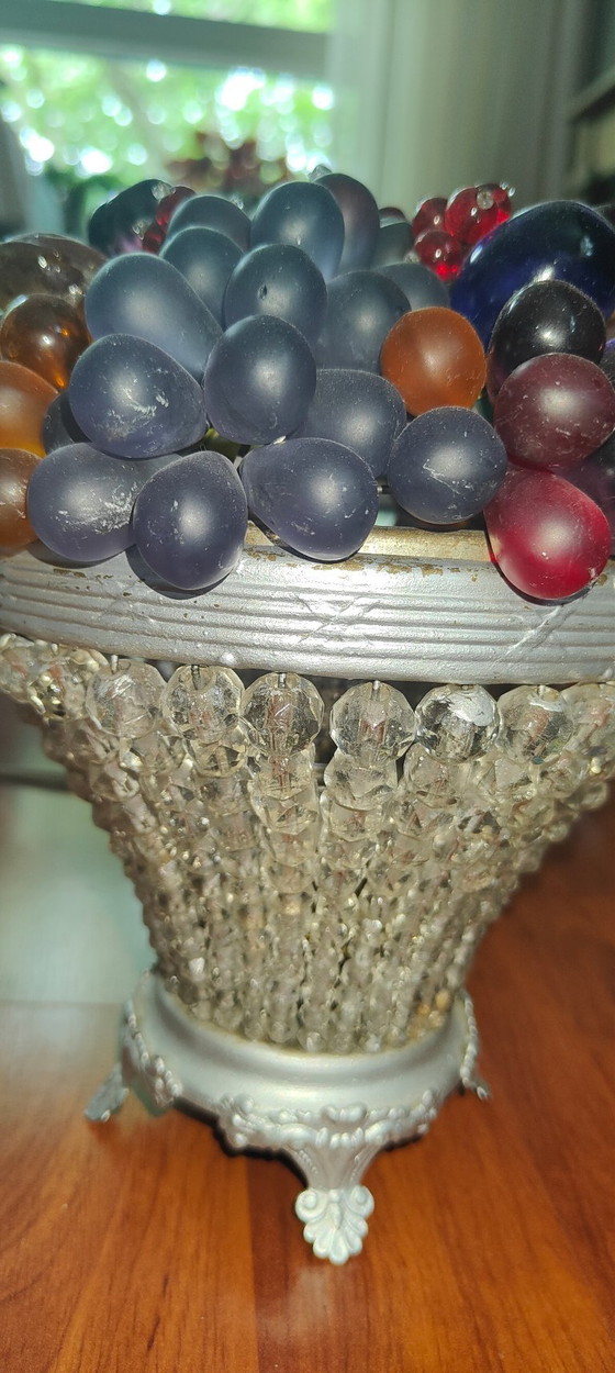 Image 1 of Tschechische Art Deco Obstkorb Lampe