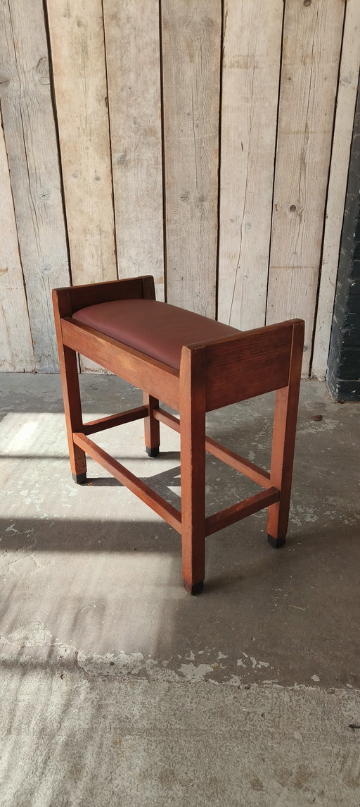 Hague Amsterdam School 1920s Art Deco New Objectivity stool piano stool