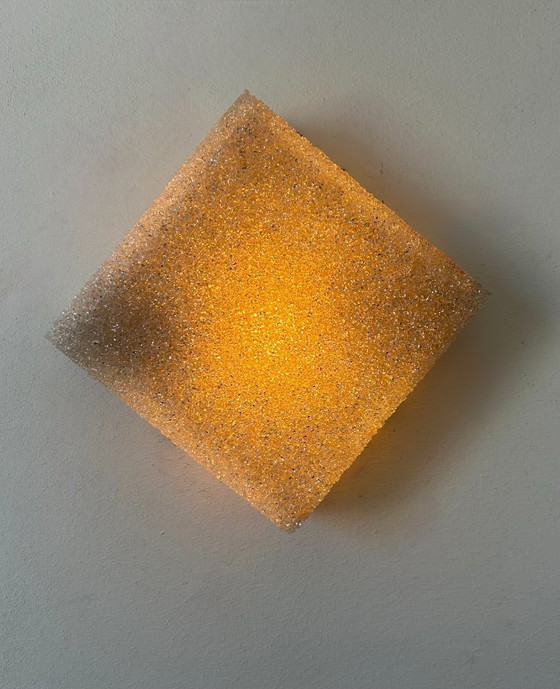 Image 1 of Vintage wandlamp in messing en plexiglas, Frankrijk 1960