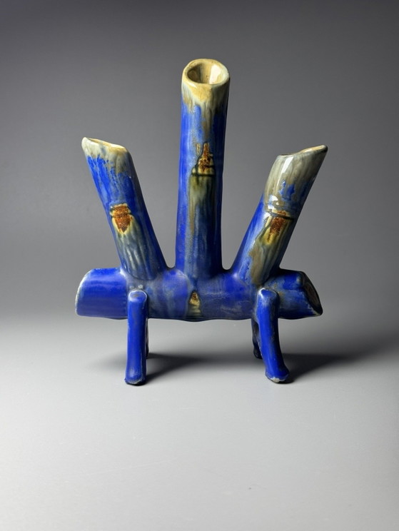 Art Deco Pique-Fleurs by Faïencerie de Thulin, Belgium – Vases, Ceramic (photo 4 of 12)