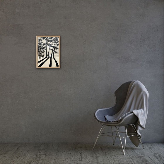 Image 1 of Chinesische Tinte auf Naturpapier.  Format 40x30cm.