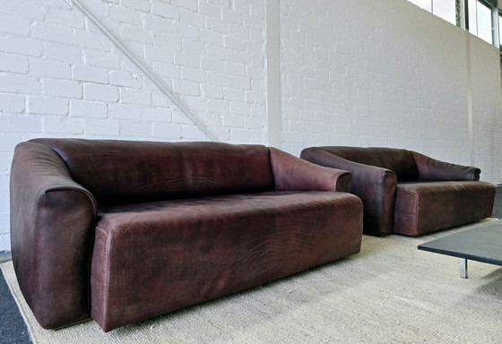 Image 1 of De sede ds 47 loft vintage Studio années 60-70 canapé en cuir canapé ensemble de sièges canapé