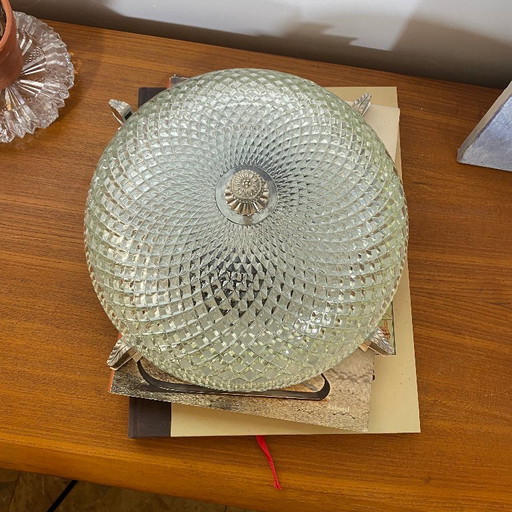 Large antique-style glass ceiling light – plafondlampen